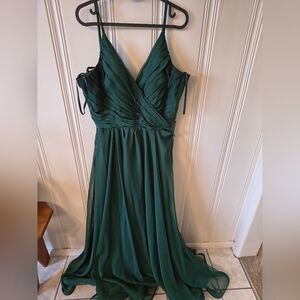 La Femme Emerald Green Formal Bridesmaid Dress